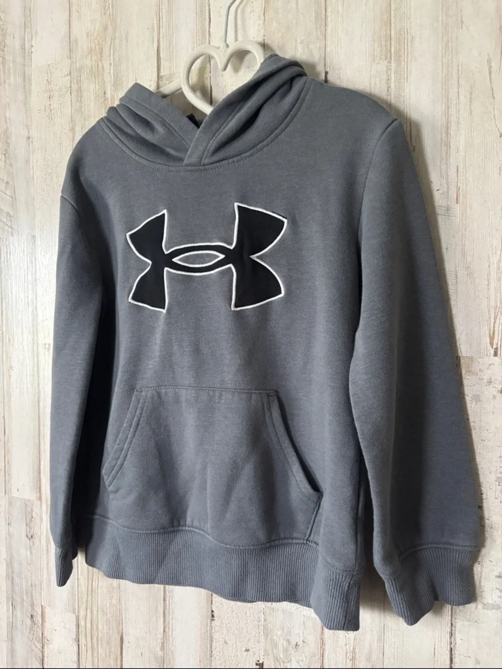 Under Armour Gray Hoodie with‎ Black Logo